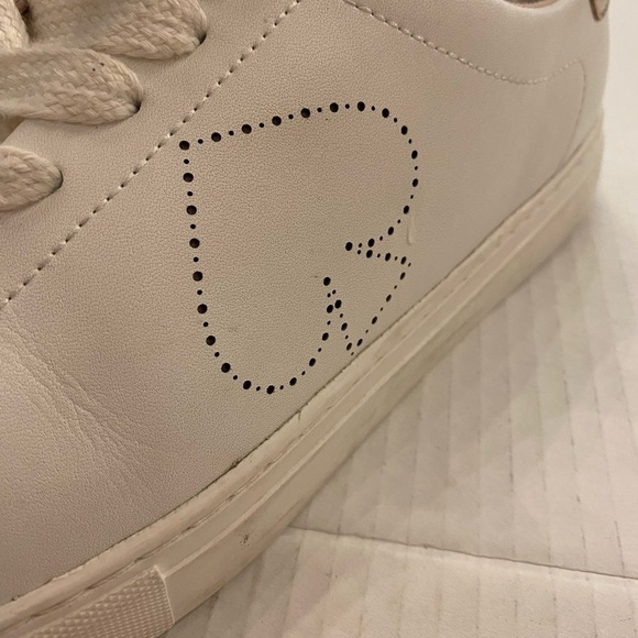 Kate Spade Women’s Nappa White Leather Sneakers Lace Up size 8.5 used in box - Picture 8 of 14